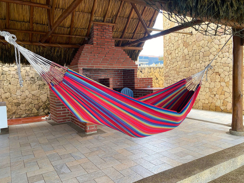 Premium Brazilian Style Double Hammock with Universal Stand