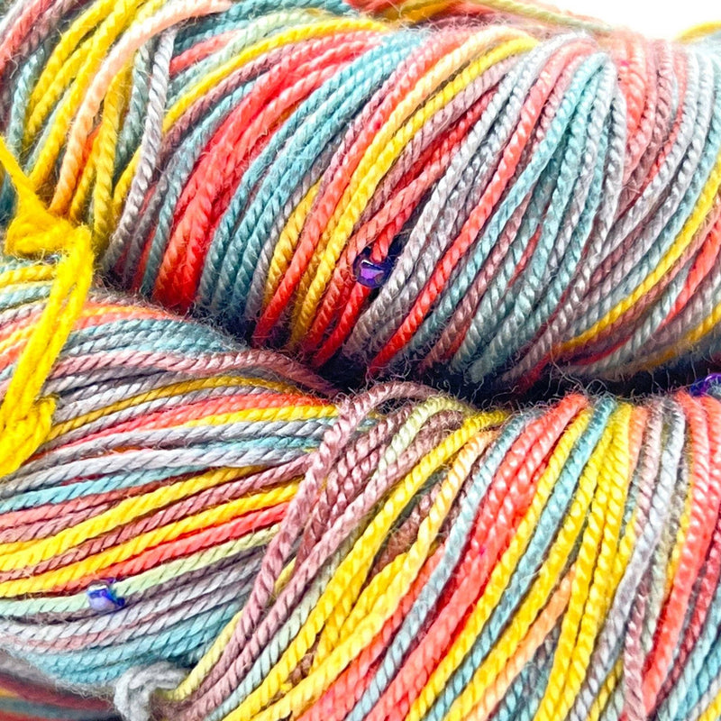 Hand Beaded Silk Yarn