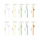 Hand blown colorful twisted glass straws kitchen drinkware set by Decorbites