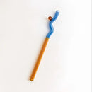 Hand blown colorful twisted glass straws kitchen drinkware set by Decorbites