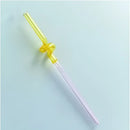 Hand blown colorful twisted glass straws kitchen drinkware set by Decorbites