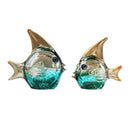 GobekUsa Hand Blown Glass Fish Figurine Crystal Sculpture Home Decor Gift Fengshui Ornament