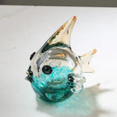 GobekUsa Hand Blown Glass Fish Figurine Crystal Sculpture Home Decor Gift Fengshui Ornament