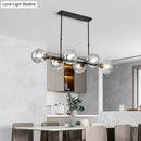 GobekUsa Hand-Blown Glass Island Pendant Lamp for Restaurant - Modern Dimple Design