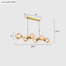 GobekUsa Hand-Blown Glass Island Pendant Lamp for Restaurant - Modern Dimple Design