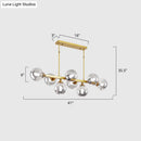 GobekUsa Hand-Blown Glass Island Pendant Lamp for Restaurant - Modern Dimple Design