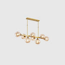 GobekUsa Hand-Blown Glass Island Pendant Lamp for Restaurant - Modern Dimple Design