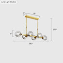 GobekUsa Hand-Blown Glass Island Pendant Lamp for Restaurant - Modern Dimple Design