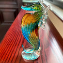 GobekUsa Hand Blown Glass Seahorse Figurine, Crystal Animal Craft Collection Display