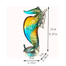 GobekUsa Hand Blown Glass Seahorse Figurine, Crystal Animal Craft Collection Display
