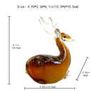 GobekUsa Hand Blown Glass Sika Deer Figurine - Cute Home Decor or Gift