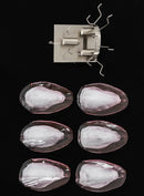 Pink Lotus Textured Glass Wall Sconce