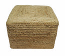 Modern Style Gold Hand Braided boho Jute Pouf