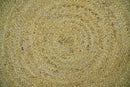 Hand Braided Solid Round natural Brown Jute Sisal Rug | JR13