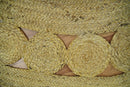 Hand Braided Solid Round natural Brown Jute Sisal Rug | JR13