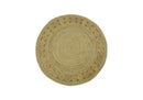 Hand Braided Solid Round natural Brown Jute Sisal Rug | JR13