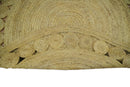 Hand Braided Solid Round natural Brown Jute Sisal Rug | JR13