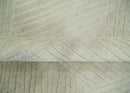 Hand carved Beige Geometrical Stripes Pattern Hand Knotted 9x12 Wool Area Rug by The Rug Decor