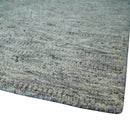 Hand carved Geometrical Design Ivory, Gray and Charcoal Hand knotted wool Area Rug by The Rug Decor