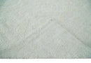Hand carved Ivory Traditional Hand Knotted 8x10 high low Wool Area Rug