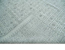 Hand carved Silver and Charcoal Traditional Geometrical Pattern Hand Knotted 8.2x10.6 Wool Area Rug by The Rug Decor