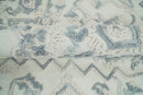 Hand Hooked 5x8 Blue, Silver and White Wool Textured Loop Area Rug | GAR7