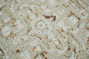 Hand Hooked 5x8 Brown and White Wool Textured Loop Area Rug | GAR3