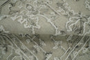 Hand Hooked 5x8 White and Gray Wool Textured Loop Area Rug | GAR9