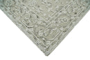 Hand Hooked 5x8 White and Gray Wool Textured Loop Area Rug | GAR9