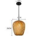 GobekUsa Hand Knitted Chinese Style Hanging Bamboo Lamps