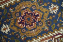 Hand Knotted 2.6x10 Blue, Ivory and Mustard Traditional Wool Area Rug by The Rug Decor