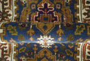 Hand Knotted 2.6x10 Blue, Ivory and Mustard Traditional Wool Area Rug by The Rug Decor
