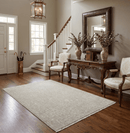 Hand Knotted Beige and Ivory Wool Area Rug 2x3 - Traditional Oushak