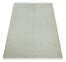 Hand Knotted Beige and Ivory Wool Area Rug 2x3 - Traditional Oushak