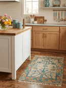 Hand Knotted 2x3 Traditional Design Gray And Green Wool Area Rug