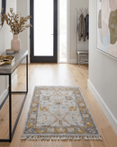 Hand Knotted 2x3 Traditional Style Gray And Brown Wool Rug
