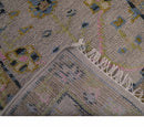 Hand Knotted 2x3 Traditional Style Taupe And Brown Wool Rug