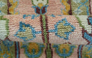 Hand knotted 2x6 Peach And Green Traditional Oushak Design Wool Area Rug by The Rug Decor