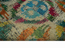 Hand Knotted 4.5x6.5 Multicolor Persian made of Recycled Silk Area Rug | OP66