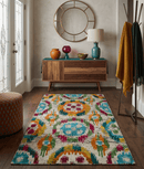 Multicolor Hand Knotted Persian Area Rug 4.5x6.5 - Recycled Silk