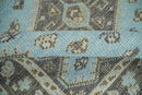 Hand knotted 4x6 Persian Blue and Brown Antique Vintage Wool Area Rug  | TRD242846