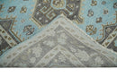 Hand knotted 4x6 Persian Blue and Brown Antique Vintage Wool Area Rug  | TRD242846