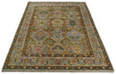 Hand Knotted Wool Traditional Oushak Area Rug - Silver Rust Gray