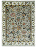 Hand Knotted Beige, Mustard and Ivory Traditional Oriental Oushak Custom Made Wool area Rug