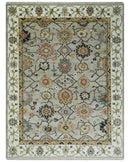 Hand Knotted Beige, Mustard and Ivory Traditional Oriental Oushak Custom Made Wool area Rug