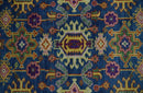 Blue and Beige Hand Knotted Traditional Persian Oushak Wool Area Rug by The Rug Decor