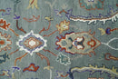 Wool Hand Knotted Area Rug in Gray and Ivory - Traditional Oriental Oushak Style by The Rug Decor