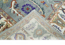 Wool Hand Knotted Area Rug in Gray and Ivory - Traditional Oriental Oushak Style by The Rug Decor