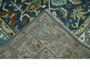 Green and Ivory Wool Area Rug - Hand Knotted Traditional Oushak by The Rug Decor