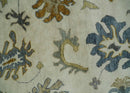 Hand Knotted Wool Persian Oushak Traditional Area Rug with Beige and Gray Tones by The Rug Decor